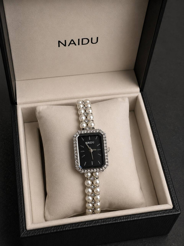 ساعت Naidu طرح بند مرواریدی
