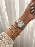 ساعت کاسیو اصل زنانه صفحه گرد نقره ای
